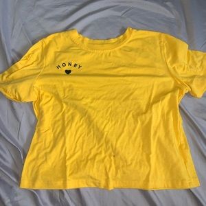 yellow honey crop top